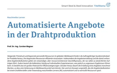 Fachbericht: „Automatisierte Angebote in der Drahtproduktion“ in der stahl. 04/2023